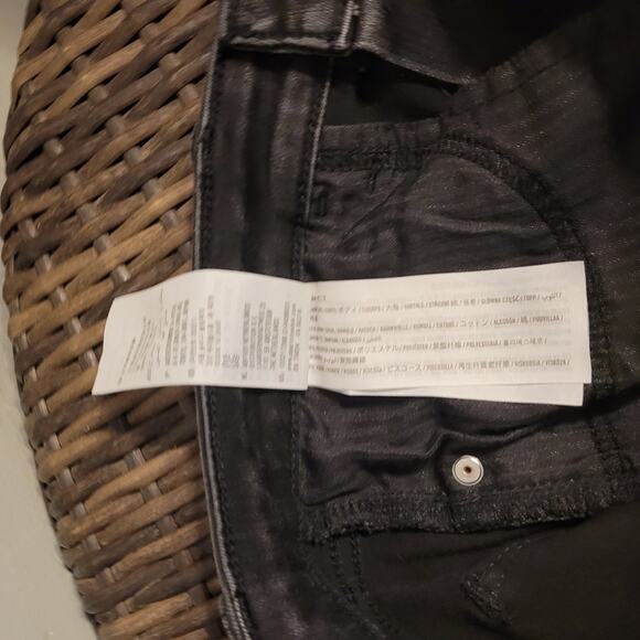 Abercrombie & Fitch Super Skinny Mid Rise Black Jeans 8/29 Ripped Knee Raw Hem - Picture 16 of 16